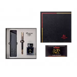 Stilou PICASSO metalic negru cu etui si calimara 9666N-1-IMG-nav