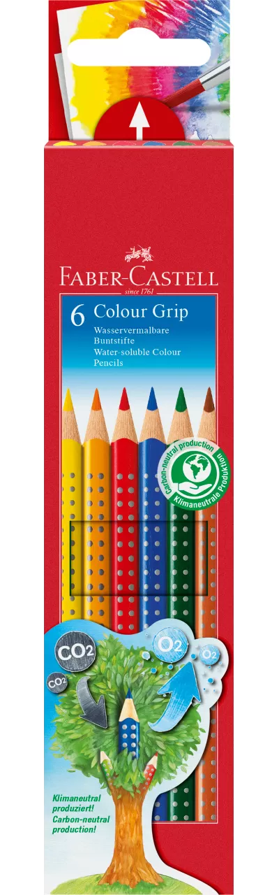 Creioane colorate 6 culori grip 2001 Faber-Castell-img