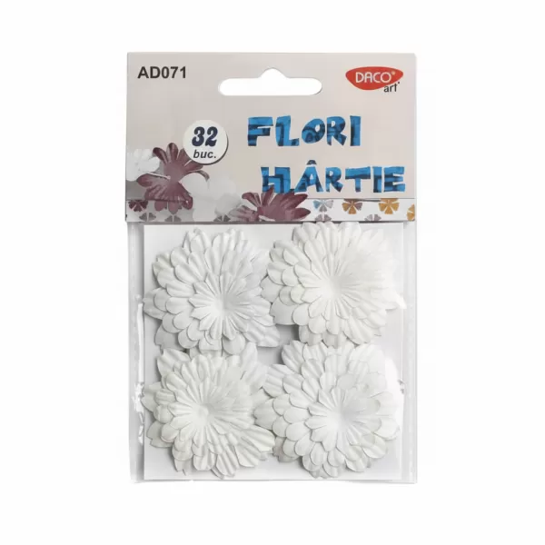 Flori de hartie albe - accesorii craft - Daco AD071W-2-IMG-slider