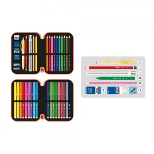 Penar cu 2 fermoare, echipat cu 36 piese, negru Milan-3-IMG-nav