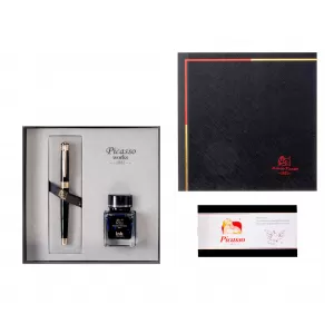 Stilou PICASSO metalic negru si calimara 9903N-1-IMG-nav