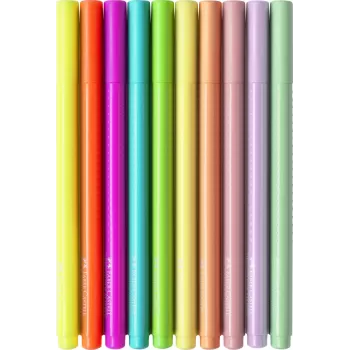 Carioca 10 culori pastel si neon grip Faber-Castell-2