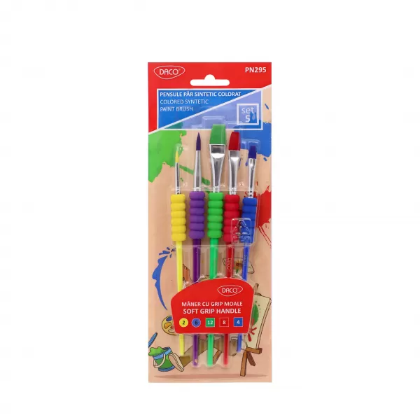Set pensule pictura, par sintetic/colorat, grip buretat Daco PN295-1-IMG-slider