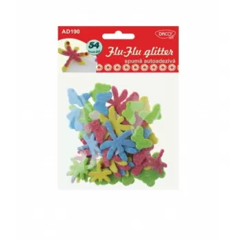 Accesorii craft - AD190 Flu-Flu glitter spumă autoadezivă DACO-1