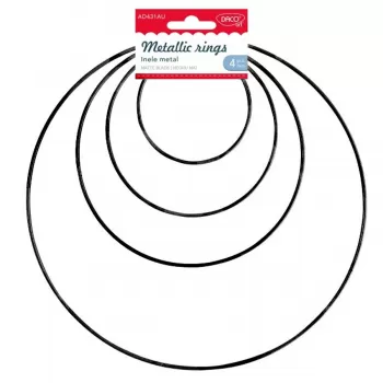 Accesorii craft - Inele metal negre Daco AD431N-1