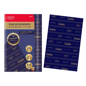 Indigo premium albastru, 100 coli carbon film, Daco-1