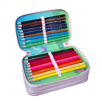 Penar fete cu 3 fermoare, echipat cu 46 piese, Unicorns Daco PE3021E-8
