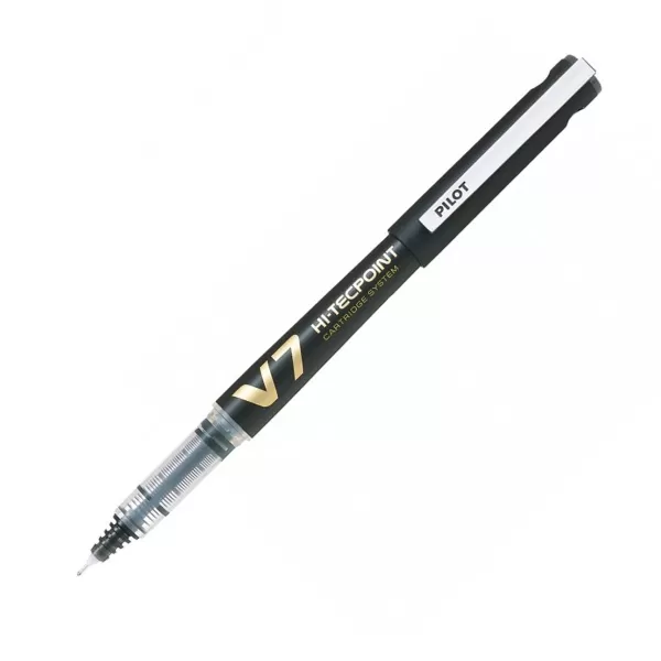 Roller Pilot reincarcabil 0.7 mm , negru, V7 Hi-Tecpoint-1-IMG-slider