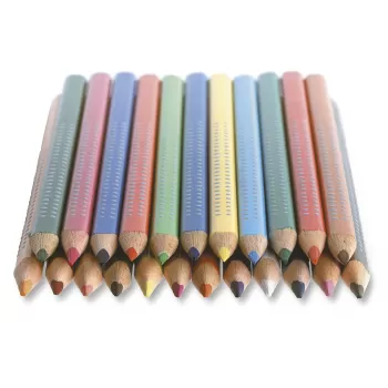 Creioane colorate 6 culori jumbo grip Faber-Castell-2