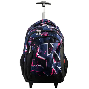 Ghiozdan troler fete, 43 cm, imprimeu abstract Daco GH4018-1