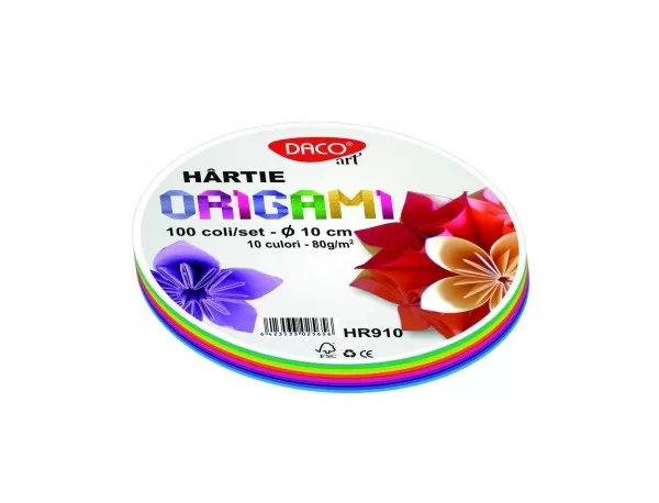 Hârtie origami 10 cm, 100/ set DACO-1-IMG-slider