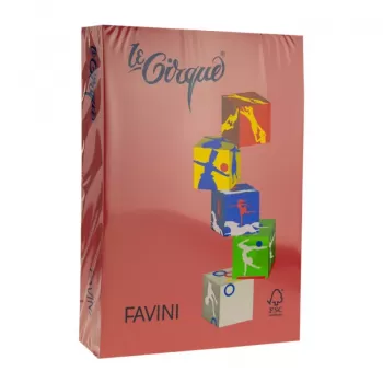 Carton colorat A4, rosu rubin, 250 coli, 160 g/mp, 210 Favini-1