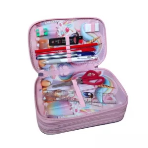 Penar 3 compartimente fete, echipat cu 46 piese, unicorn Daco PE3024E-3-IMG-nav