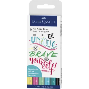 Pitt artist pen set caligrafic 6 buc pastel Faber-Castell-1-IMG-nav