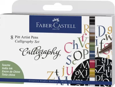 Pitt artist pen set caligrafic 8 buc Faber-Castell-img
