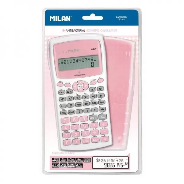 Calculator stiintific 10 DG, roz, MILAN Antibacterial 159110IBGPBL-1-IMG-slider