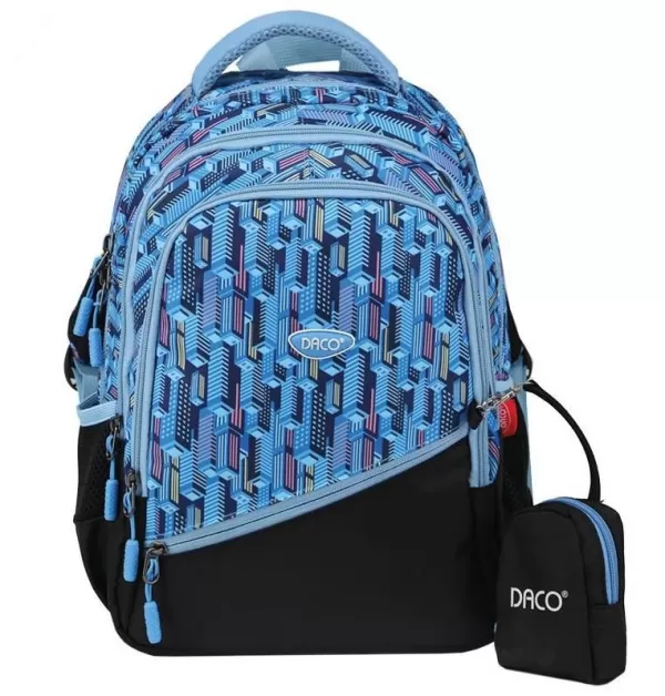 Ghiozdan scolar baieti albastru, clasa pregătitoare, 38 cm  DACO-1-IMG-slider