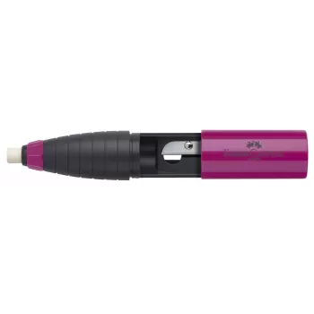 Ascutitoare cu radiera rosie/albastra Faber-Castell-1
