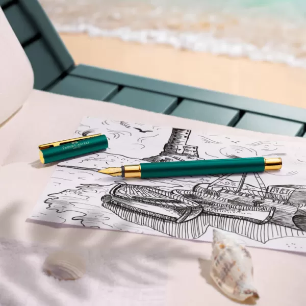 Stilou Faber-Castell Neo slim, verde  forest , penita F-3-IMG-slider