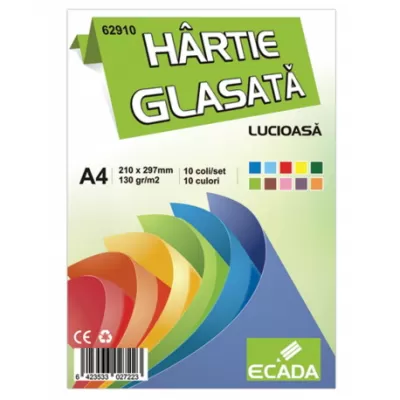 Hârtie glasată lucioasă 10 file/SET ECADA-img