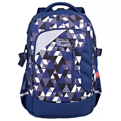 Ghiozdan scoala baieti Daco, albastru, imprimeu geometric, 46 cm GH570A-img