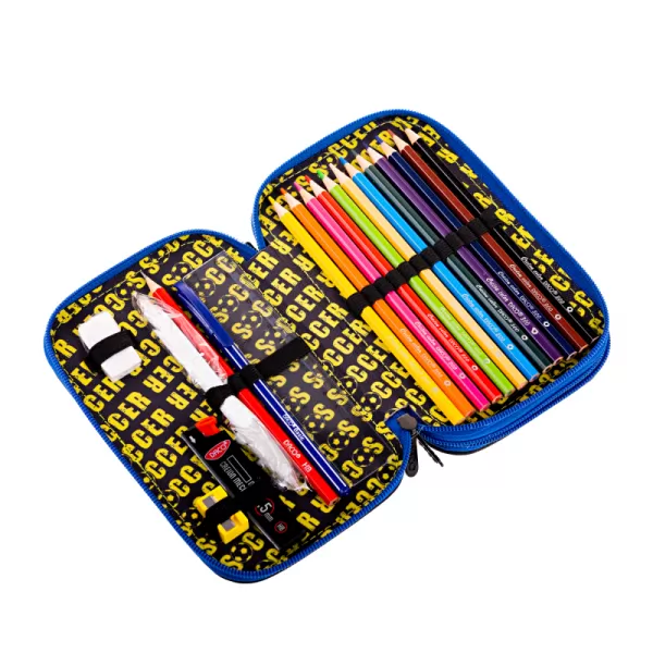 Penar echipat baieti, 2 compartimente, 37 piese, imprimeu fotbal Daco PE256E-2-IMG-slider