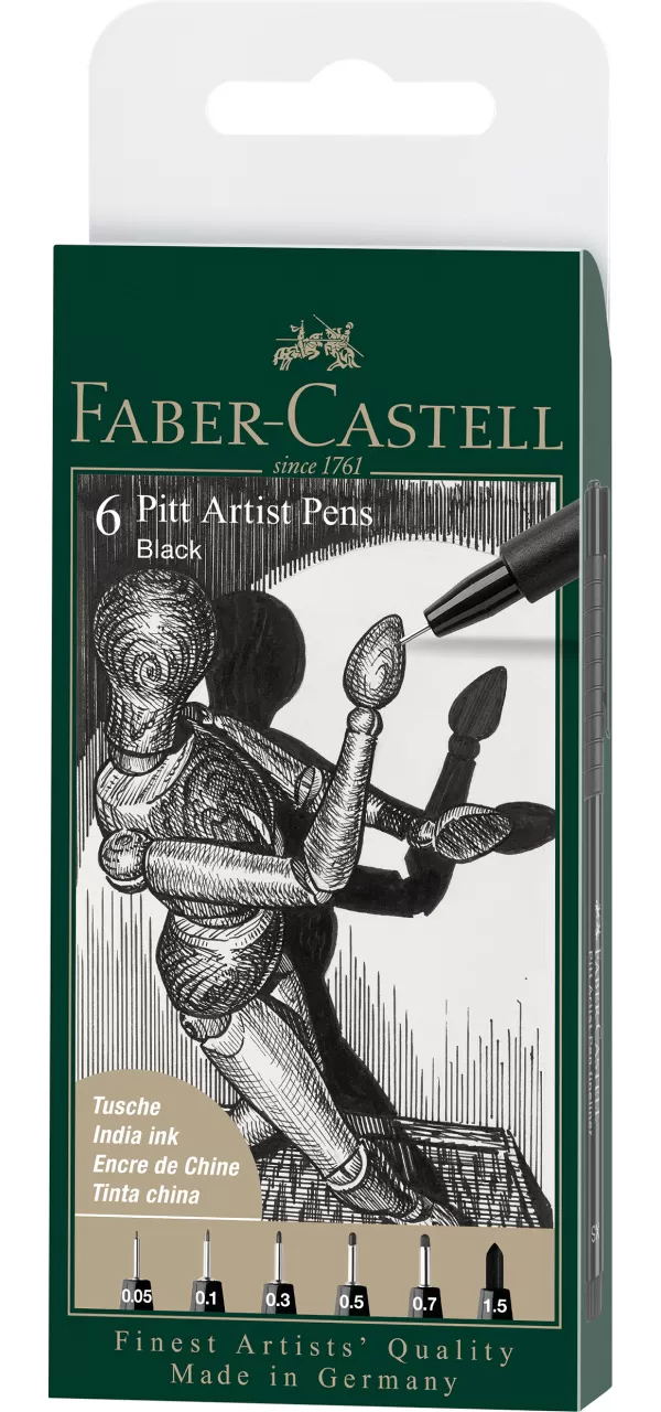 Pitt artist pen set 6 buc 0.05, 0.1, 0.3, 0.5, 0.7, 0.15 Faber-Castell-1-IMG-slider