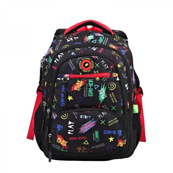 Ghiozdan clasa 0, baieti, nergu, imprimeu Gamer, 38 cm Ecada 614501-1-IMG-slider