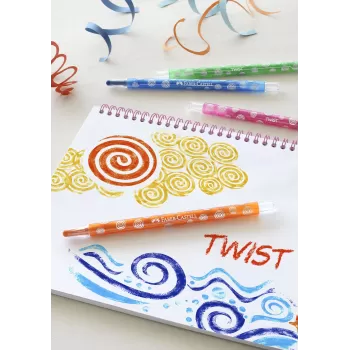 Creioane cerate retractabile 24 culori Faber-Castell-2