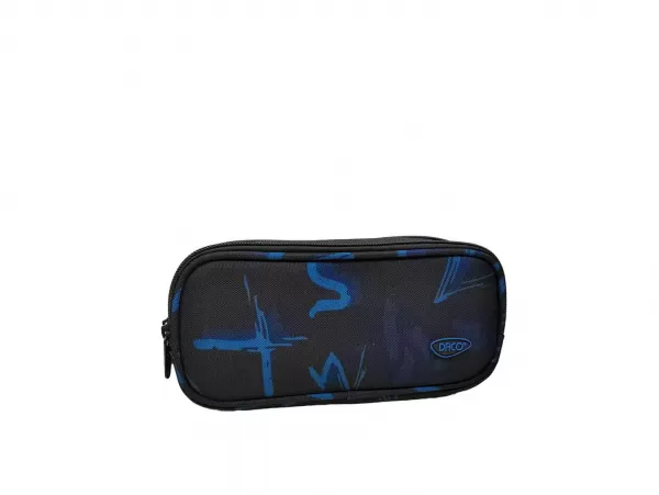 Penar etui cu 2 fermoare, albastru imprimeu abstract Daco PE697-1-IMG-slider