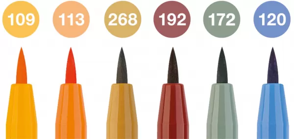 Pitt artist pen set 6 buc culori toamna 2022 Faber-Castell-2-IMG-slider