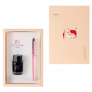 Stilou Picasso metalic roz cu calimara 656RZ-1