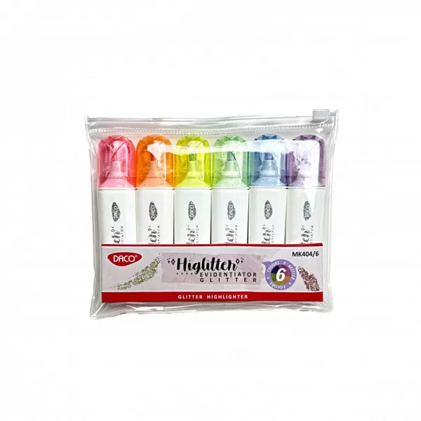 Marker evidentiator glitter set 6 culori Daco MK404/6-1-IMG-slider