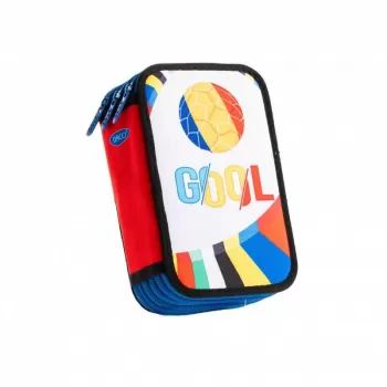 Penar echipat 3 compartimente, baieti, 46 piese, Gol Tricolor Daco PE3026E-2
