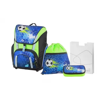 Ghiozdan scolar baieti fotbal + etui, sac sport si cutie pentru carti SCHNEIDERS-1
