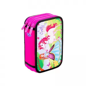 Penar echipat fete, 3 compartimente, 46 piese, imprimeu unicorn Basm Daco PE3005E-1-IMG-nav