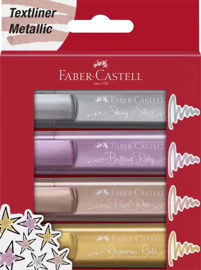 Textmarker set 4 metalizat Faber-Castell-img