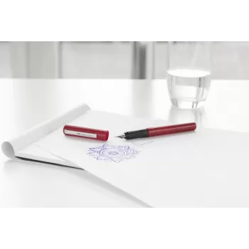 Blister stilou scolar rosu + 6 cartuse Faber-Castell-2