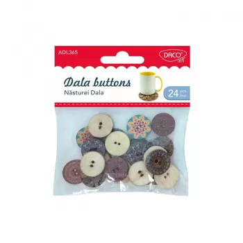 Accesorii craft - nasturi lemn printaţi AD365 Năsturei Dala DACO-1