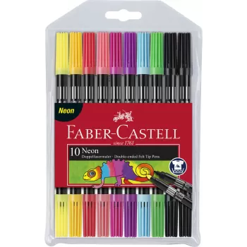 Carioca 10 culori 2 capete culori neon Faber-Castell-1