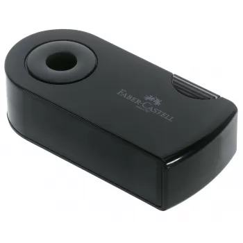 Ascutitoare plastic dubla sleeve neagra Faber-Castell-2
