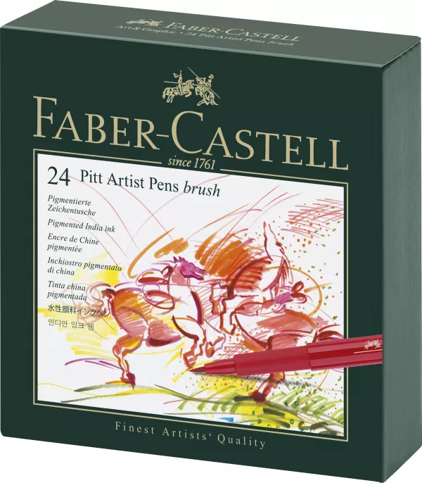 Carioci tip pensula Pitt Artist pen cutie studio 24 buc Faber-Castell-1-IMG-slider