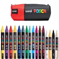 Posca set 16 markere, grosimi diferite in borseta -1-IMG-slider-mobile