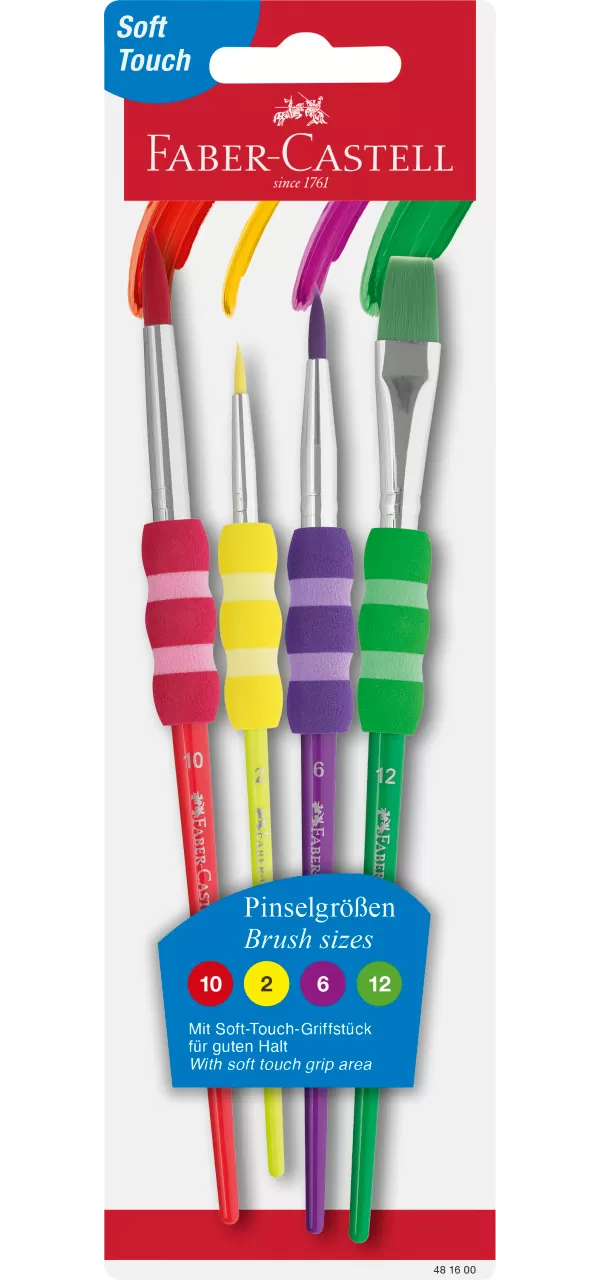 Pensule pictura set 4, Soft Touch Faber-Castell-1-IMG-slider