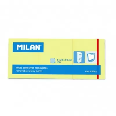 Bloc notes adeziv 3 x 38 x 50 galben pal MILAN-img