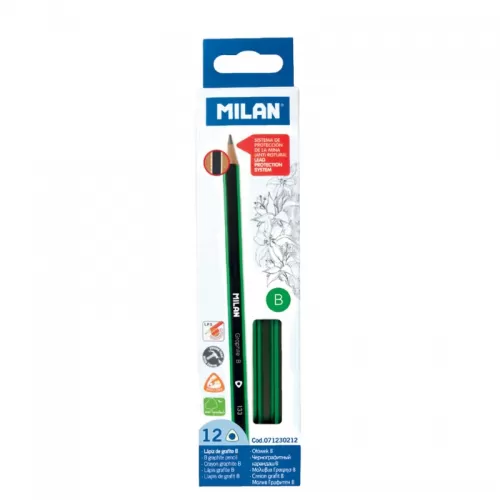 23-Creion-grafit-triunghiular-B-Milan-fara-radiera