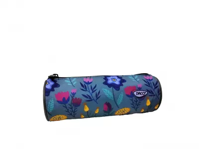 Penar rotund, 1 fermoar, albastru imprimeu floral Daco PE692-img