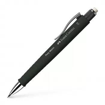Creion mecanic 0.7mm poly matic negru Faber-Castell-2