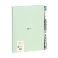 Caiet studentesc cu spira premium Milan, 80 de file, hartie 95g/mp, dictando, coperta verde-4-IMG-slider-mobile