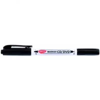 Marker CD/DVD 2 capete DACO Negru-img